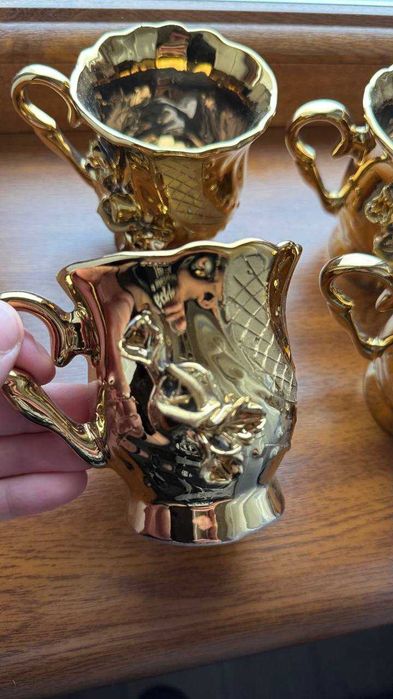 Вінтажний Набір Мокко/Еспресо Gold-Luster (Позолочена Кераміка)