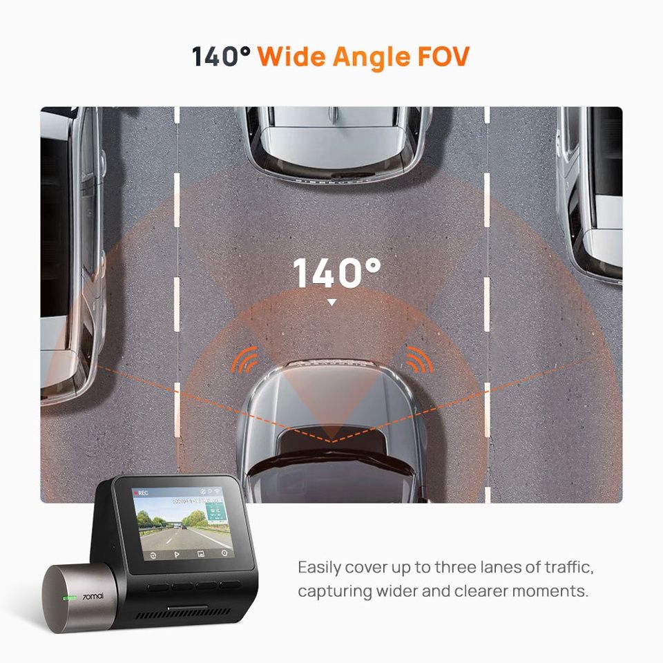 Відеореєстратор автомобільний 70mai Dash Cam A510 global version