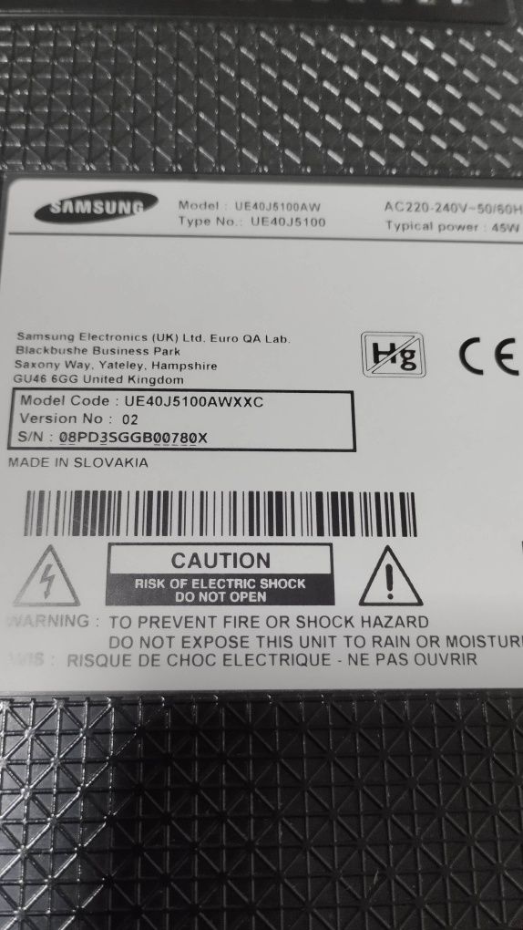 TV Samsung UE40j5100aw