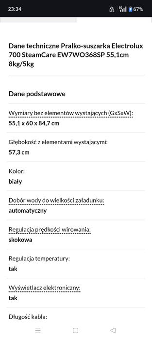 Electrolux PerfectCare 700 steam care 8/5kg