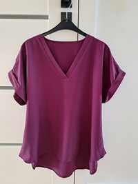 Elegancka bluzka damska fioletowa śliwkowa XL