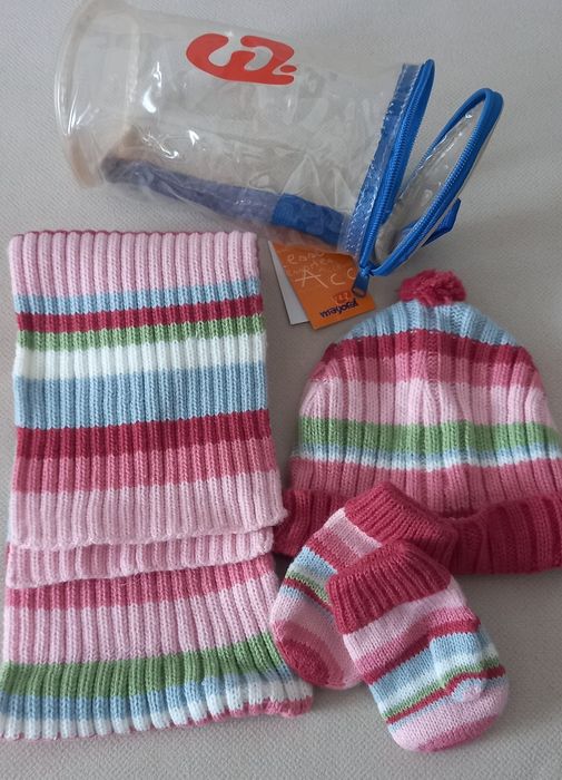Conjunto da mayoral/ Conjunto cachecol, luvas e gorro/ conjunto de cri