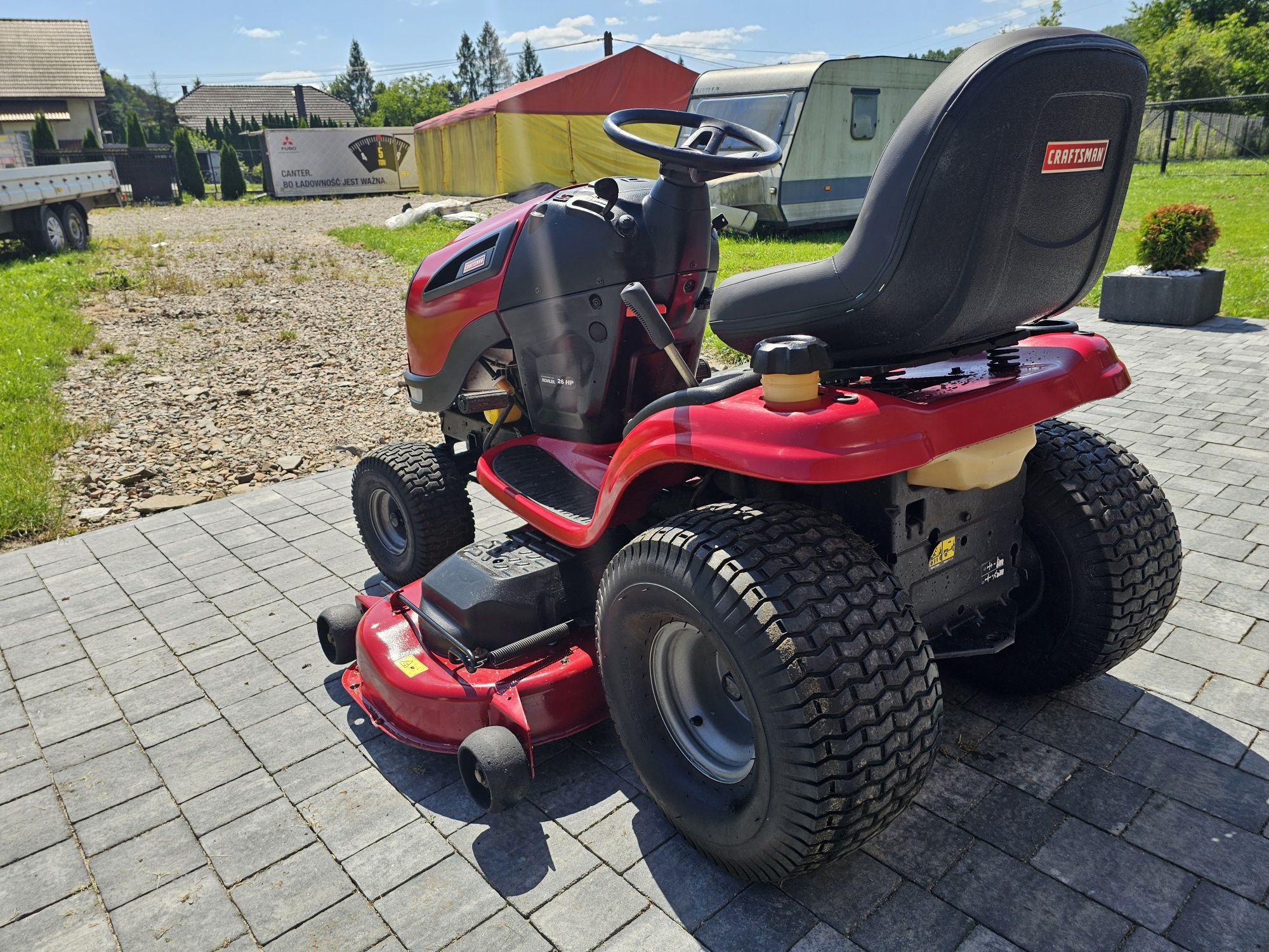 Traktorek kosiarka CRASTMAN 26KM V2 pompa,  profesjonalny