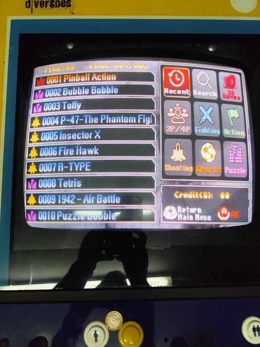 Máquina arcade 2000 jogos