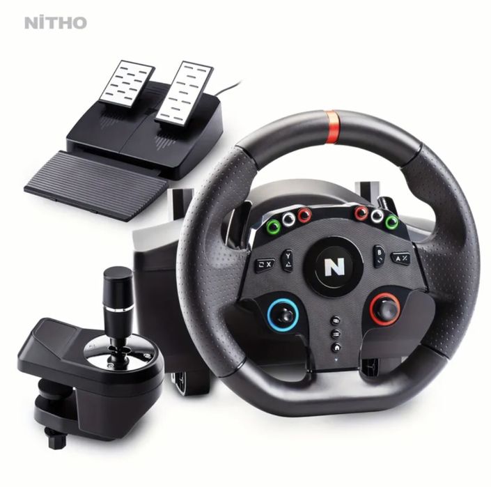Ігровой руль для ПК / PlayStation / Xbox | Педалі + коробка передач