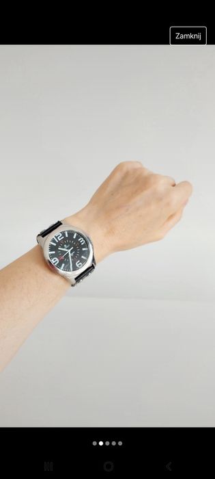 Zegarek unisex duży czarny
