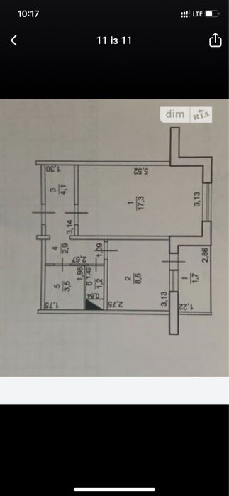 Однокімнатна квартира на Масанах