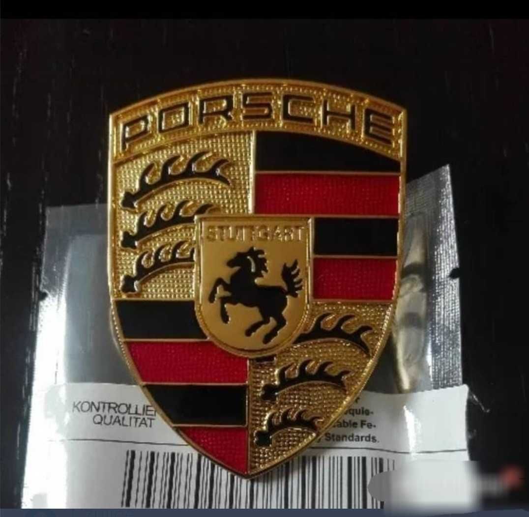 Emblemat Logo Porsche herb, oryginalna podkładka pod znaczek.