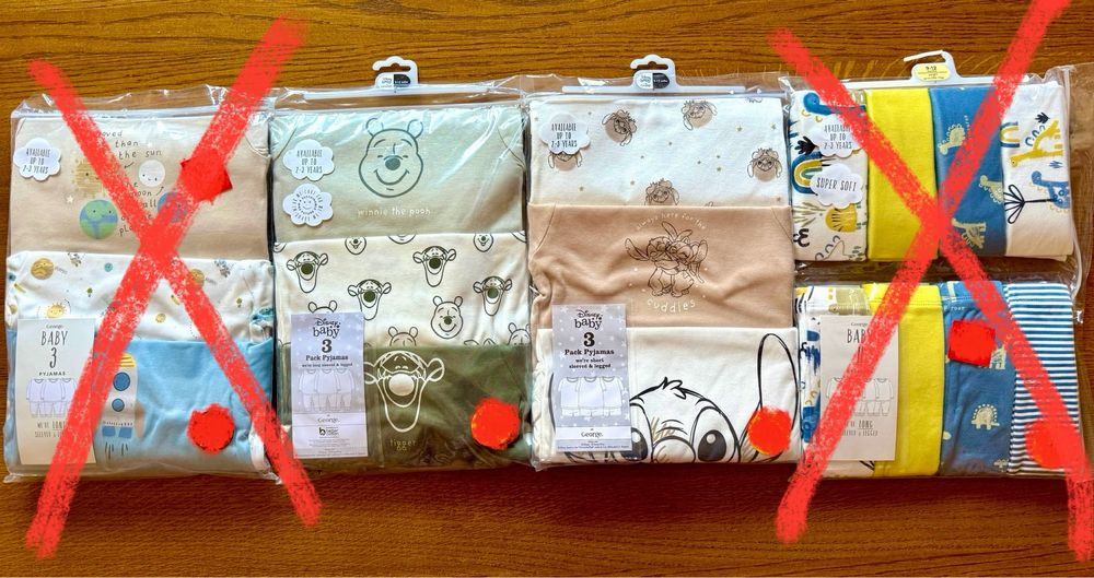 80 cm Body, Pajace Chłopiec Dziewczynka GEORGE TU F&F Disney NEXT 9-12