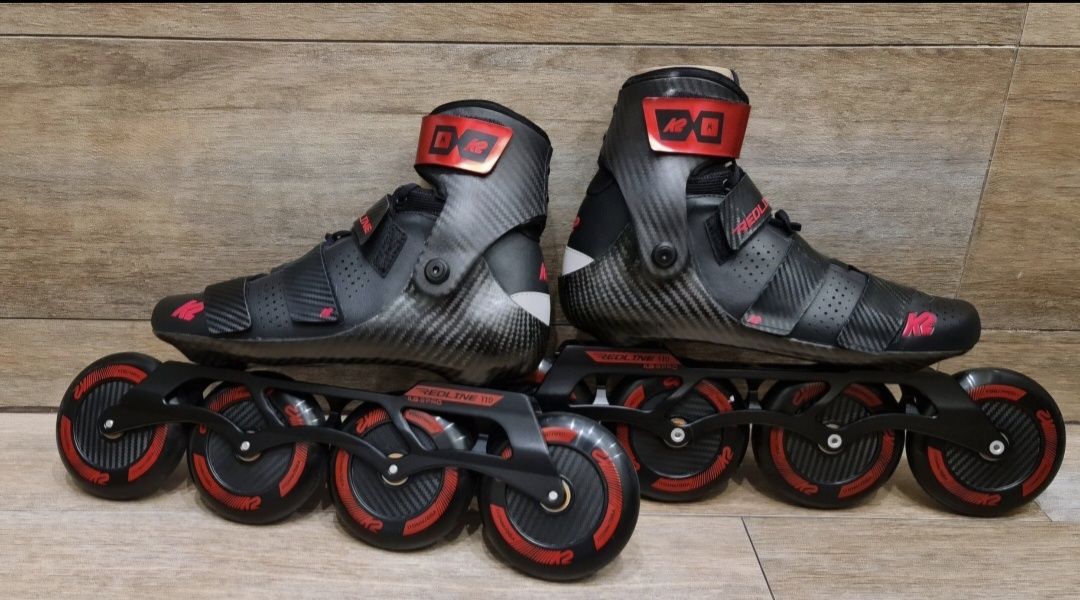 Nowe Łyżwyrolki K2 Redline 110 Czarne Czerwone roz. 45