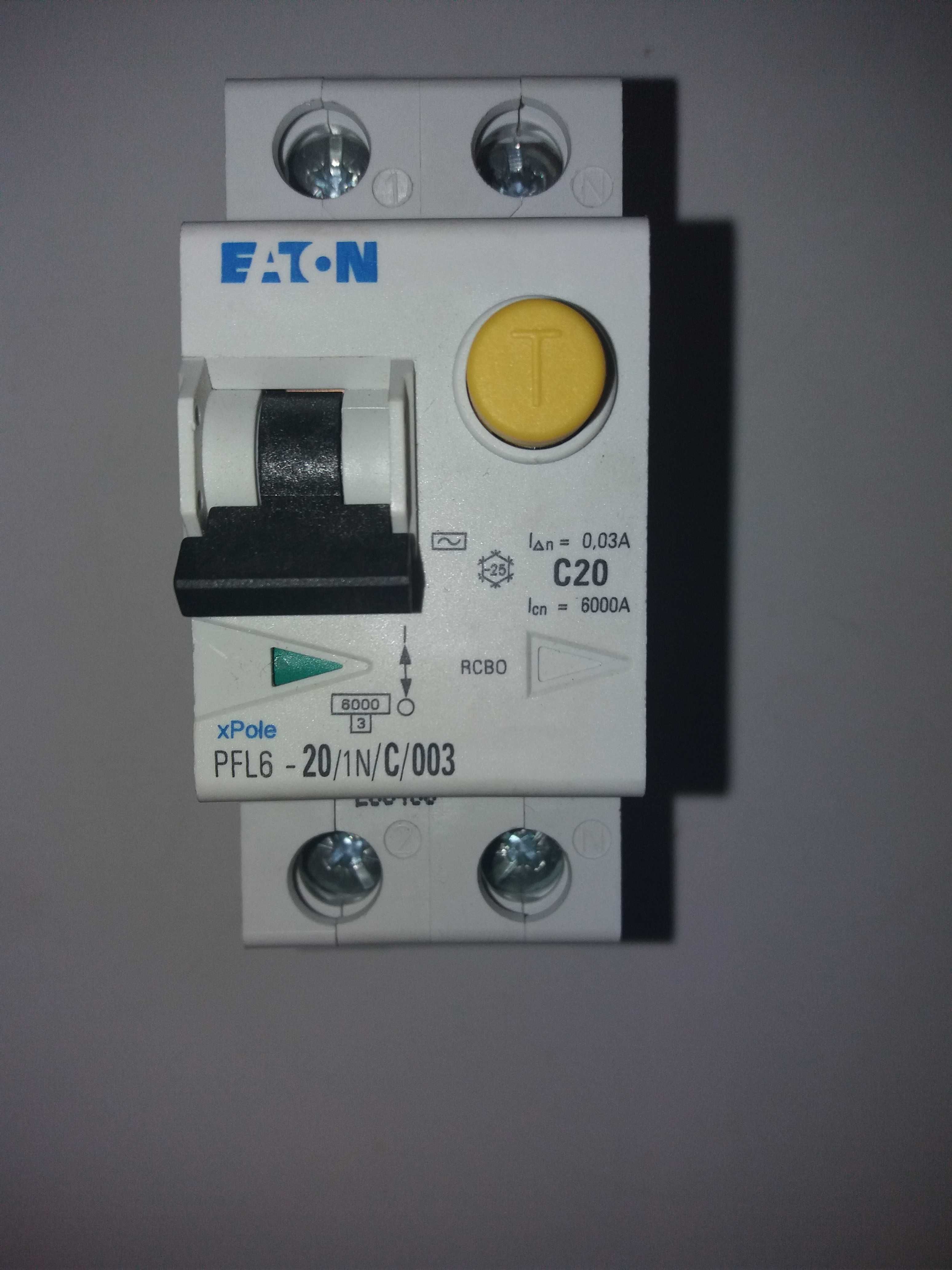 Диференціальний автомат Eaton (Moeller) PFL6-20/1N/C/003