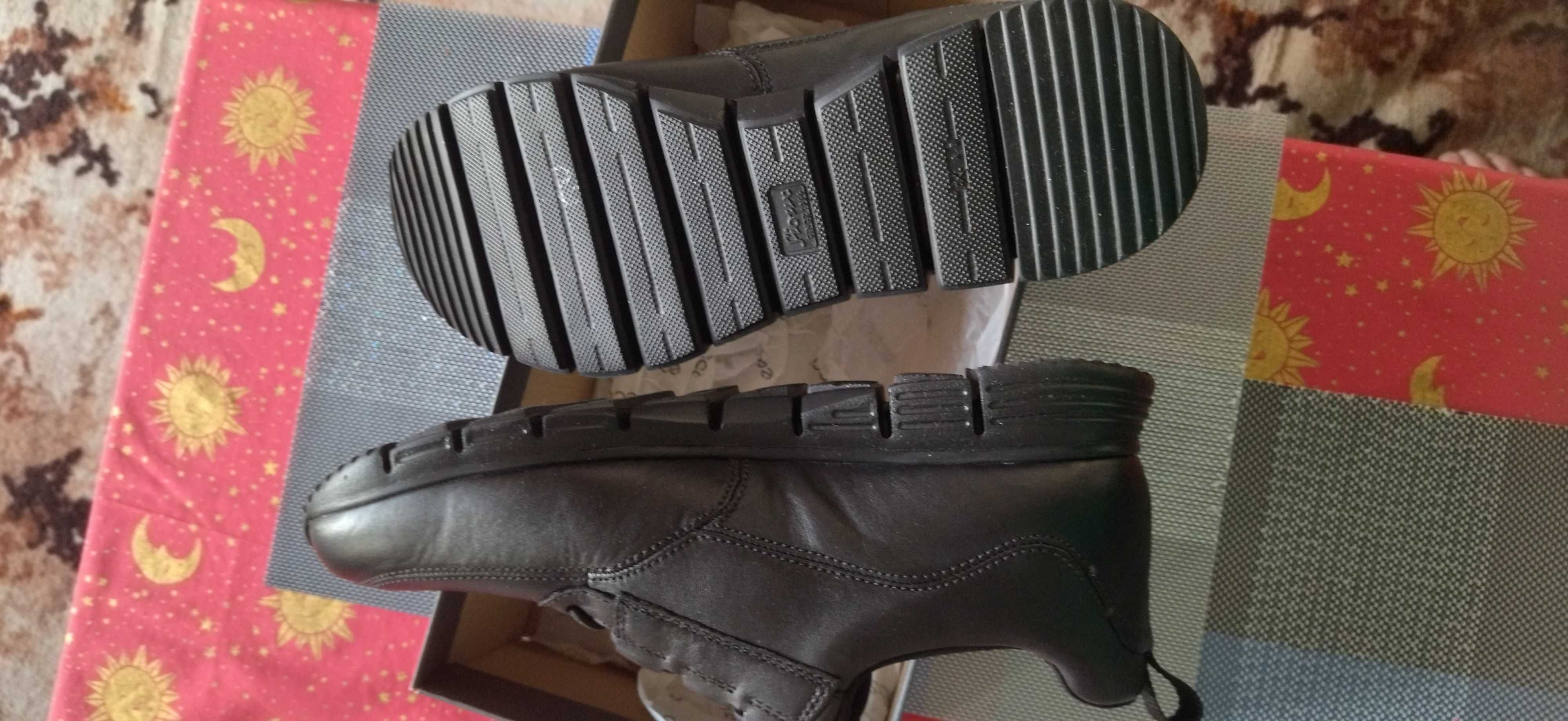 Buty męskie Sioux Mokrunner r 42 skóra czarne nowe