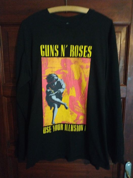 Bluza XXL Guns n' Roses z nadrukiem długa t-shirt
