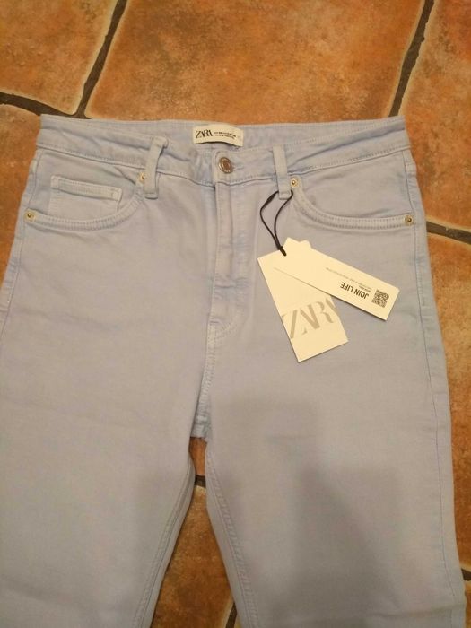 Błękitne jeansy Zara flare 40 M L nowe z metką Cropp flare dżinsy