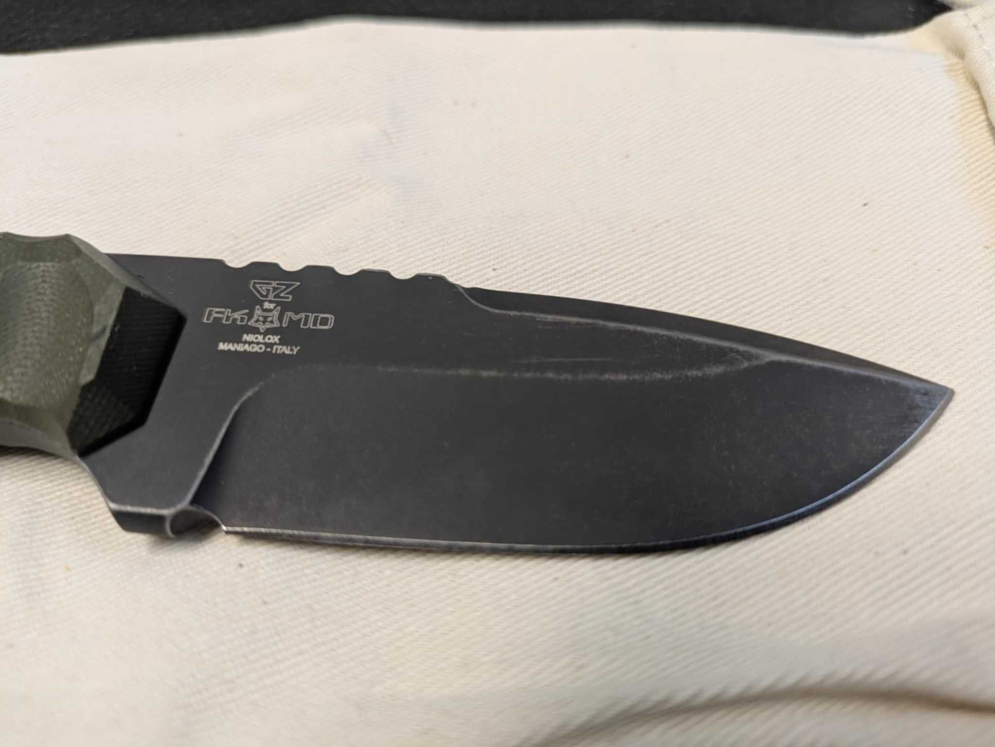 Nóż Fox KS OD Green G10 Top Shield Antracite Stonewashed stal Niolox