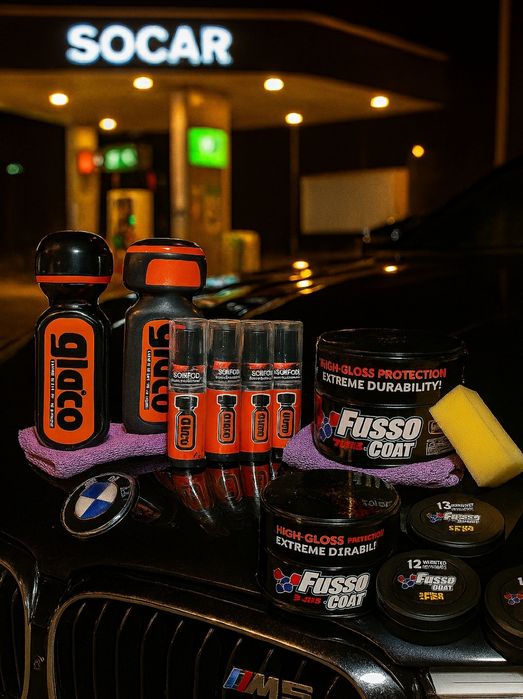 Soft99 Set: Віск Fusso + Glaco Ultra Антидощ та Очищувач (3 в 1)