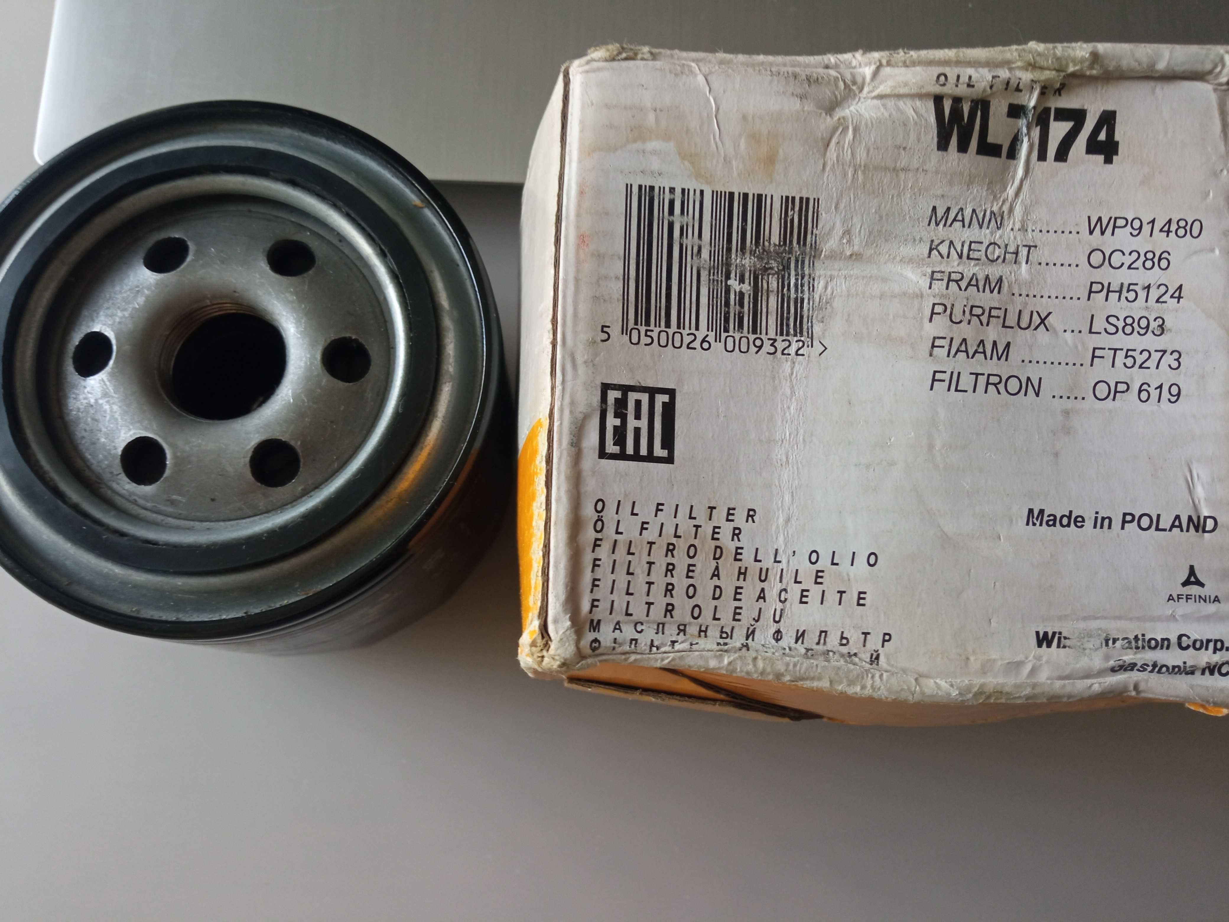 Масляний фільтр WIX FILTERS WL7174 для Toyota (дизель)