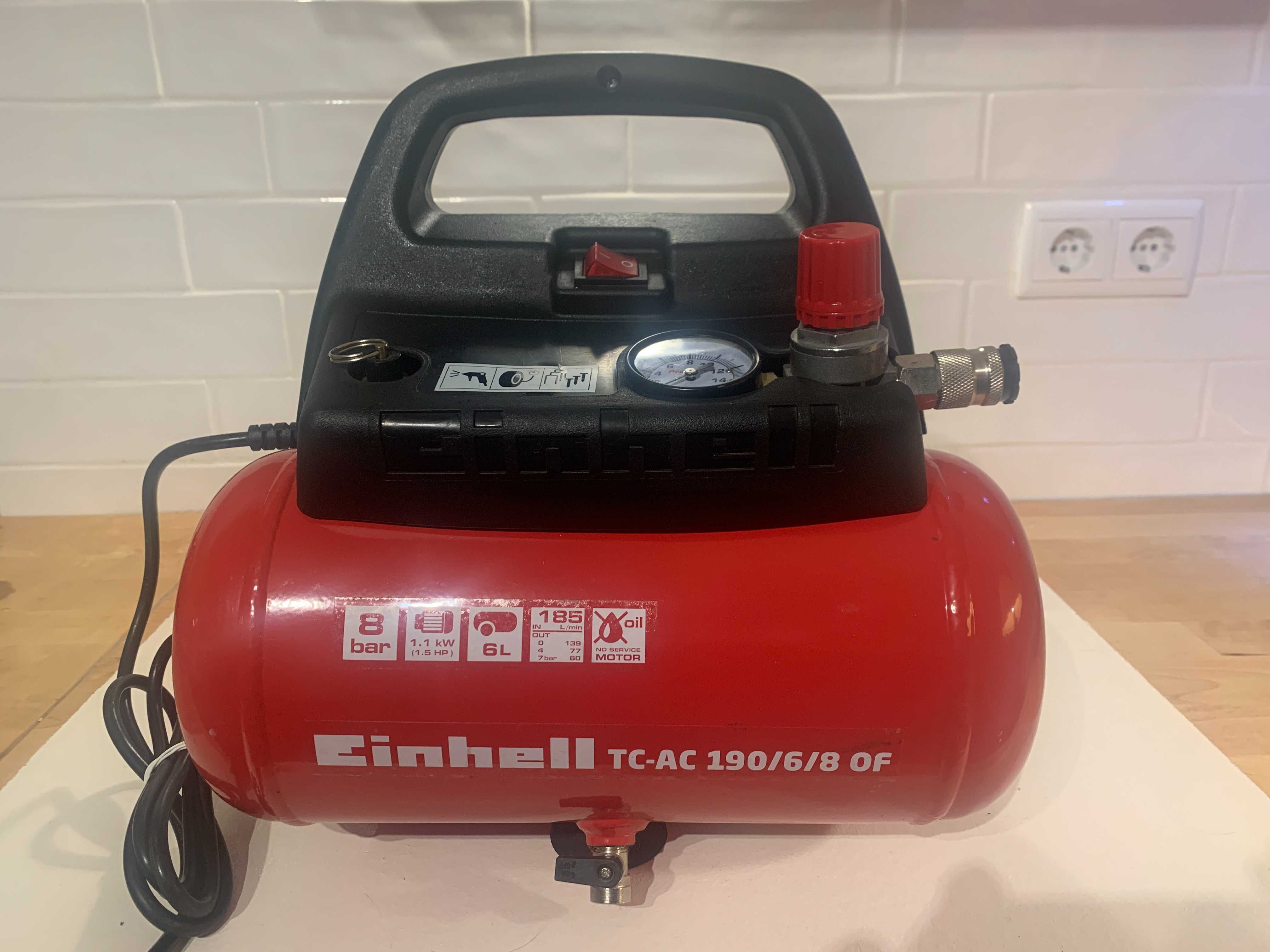 Compressor Einhell Portátil TC-AC 190/6/8 OF - 6 Litros