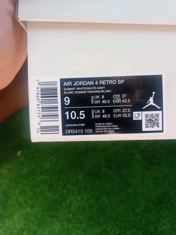 Novo Jordan 4 Blue Navy 42.5 – Original Box & StockX Authentication
