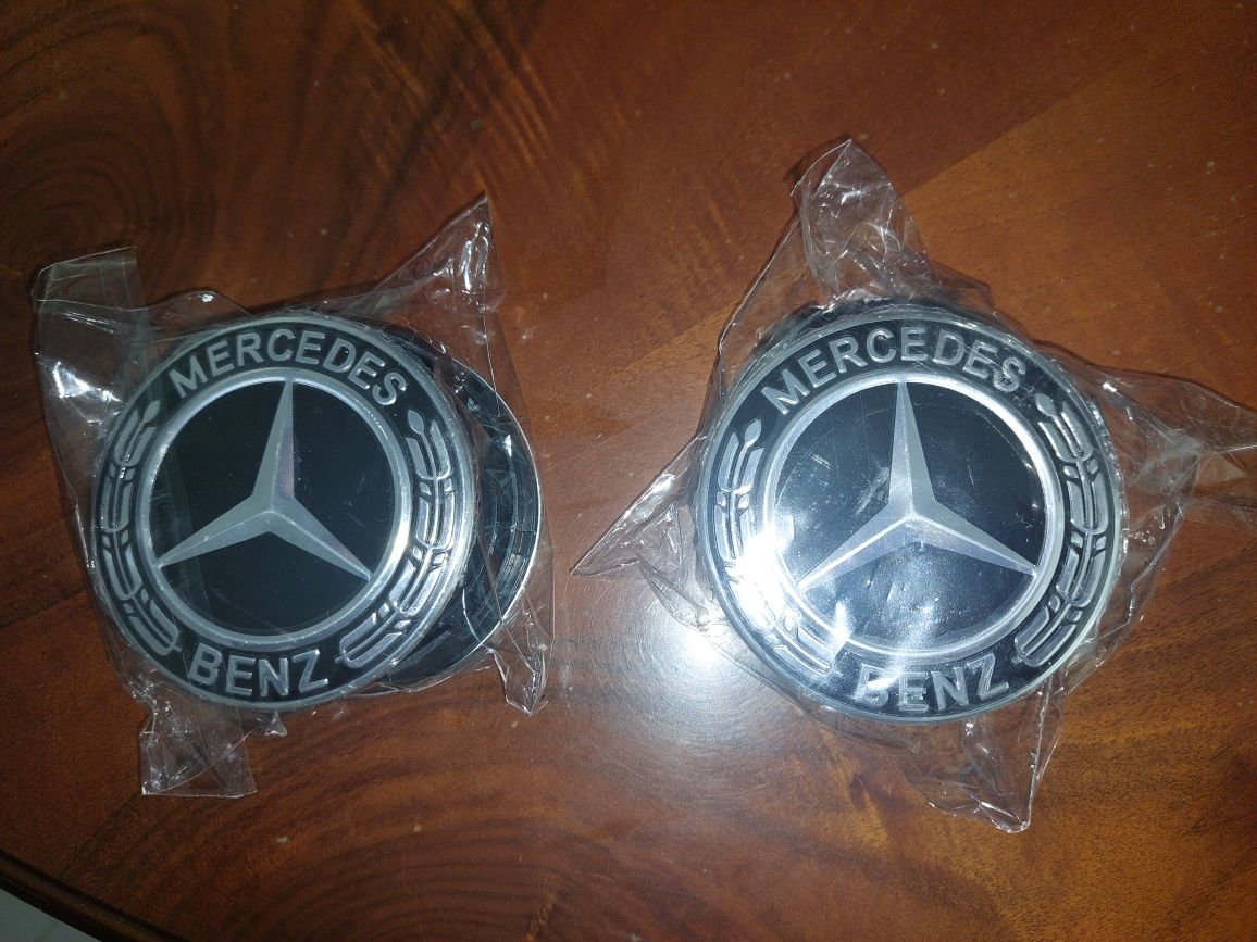 Centros de Jante Mercedes Benz Originais de 75mm