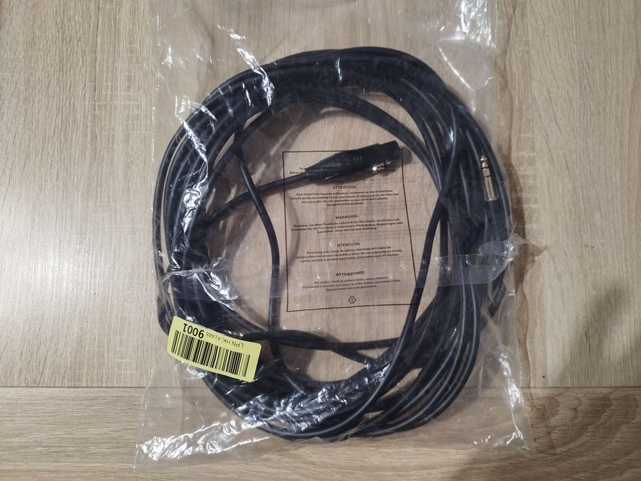 Kabel mikrofonowy Jack stereo XLR - 10 m