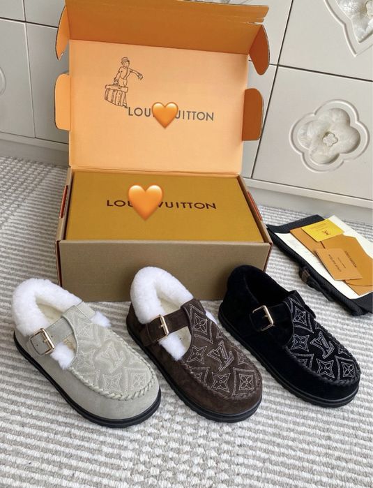 Louis Vuitton угги сапожки ботинки мюли с мехом угг сапоги лофери люкс