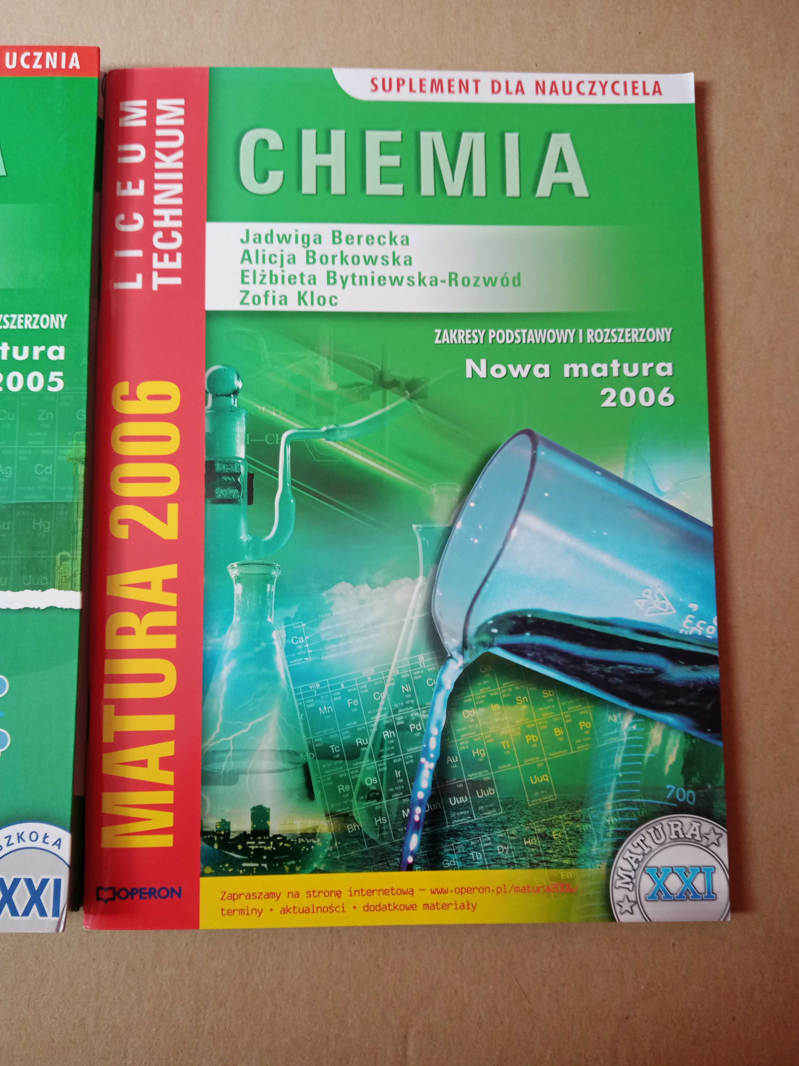 Chemia Testy dla ucznia Liceum Nowa matura 2005 i 6r Berecka Suplement