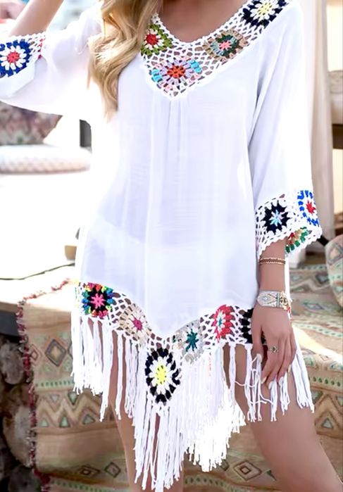 Sukienka plazowa  w stylu Boho