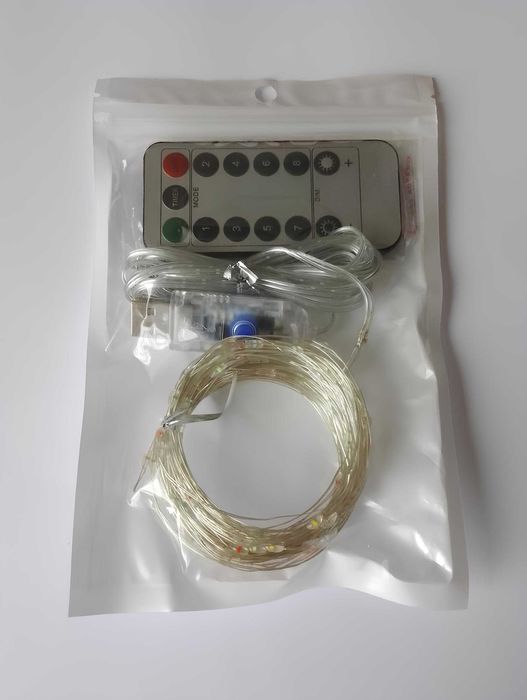 Гірлянда від USB "світлодіодні краплі" 20м, 200LED, кольори в ассорт.