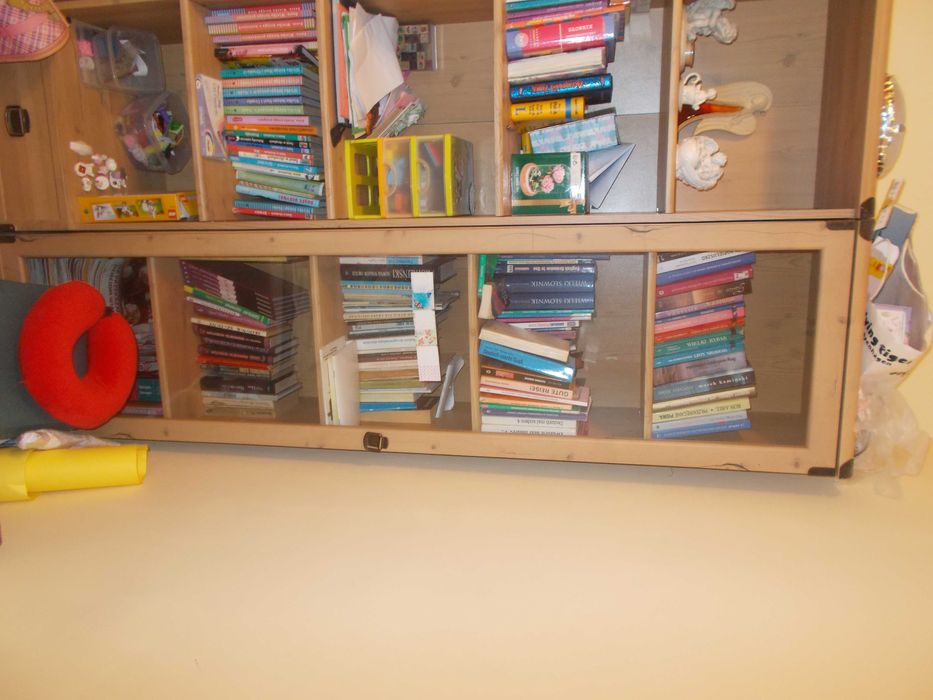 Regał na książki przeszklony Black Red White BRW Indiana