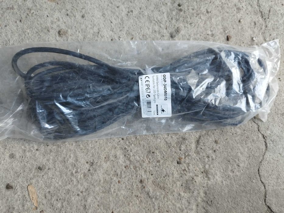Kabel DMX, przedłużacz, IP67