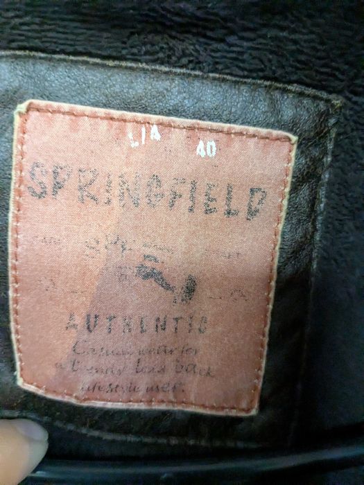 Springfield kurtta skórzana męska brązowa lekko ocieplana rozm. XXL