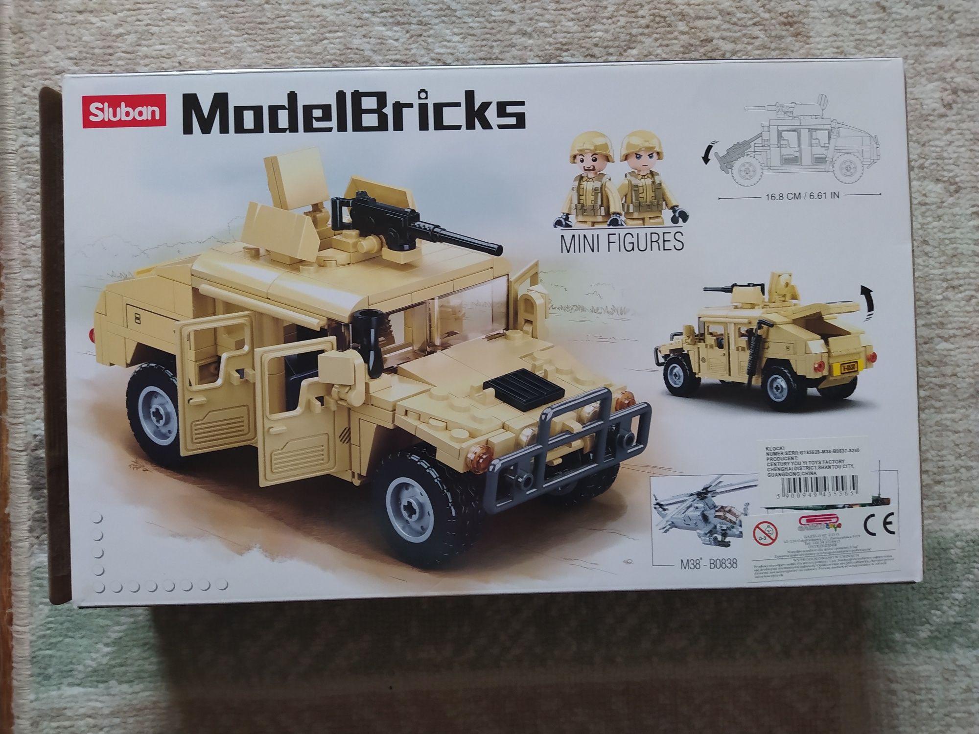 Klocki SLUBAN Modelbricks  pojazd wojskowy 265 El. Gazelo