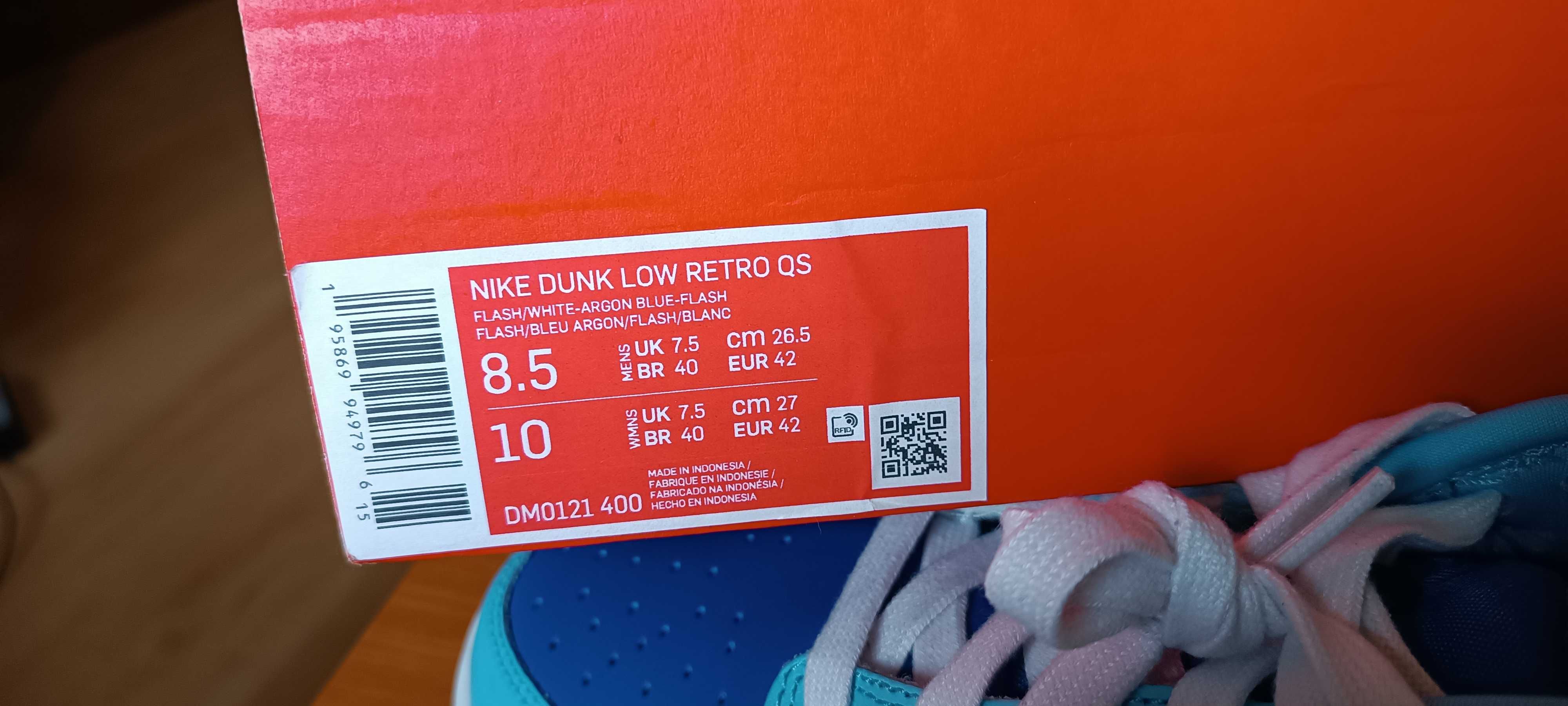 (r. Eur. 42 lub 42,5 ) Nike Dunk Low Retro QS Argon DM0121, 400