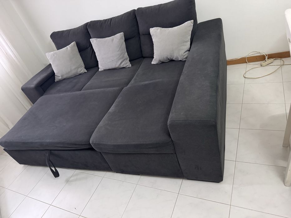 Sofa 3 lugares com chaise long