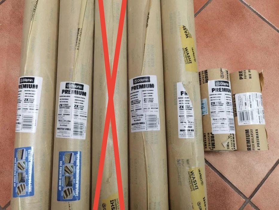 Papier malarski / ochronny Blue Dolphin 2x90cm + 2x60cm + 2x15cm