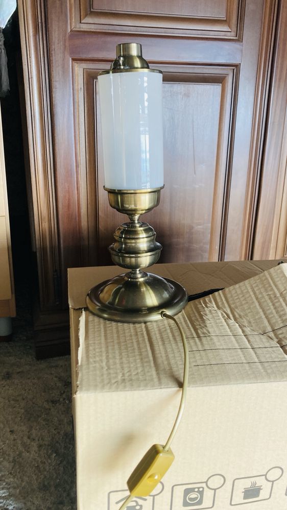 Conjunto candeeiro de teto e de mesa