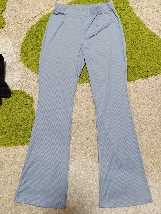 Штани клеш в рубчик