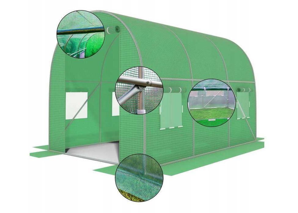 Tunel foliowy 2x3m MOCNA GRUBA folia na warzywa owoce ogród szklarnia