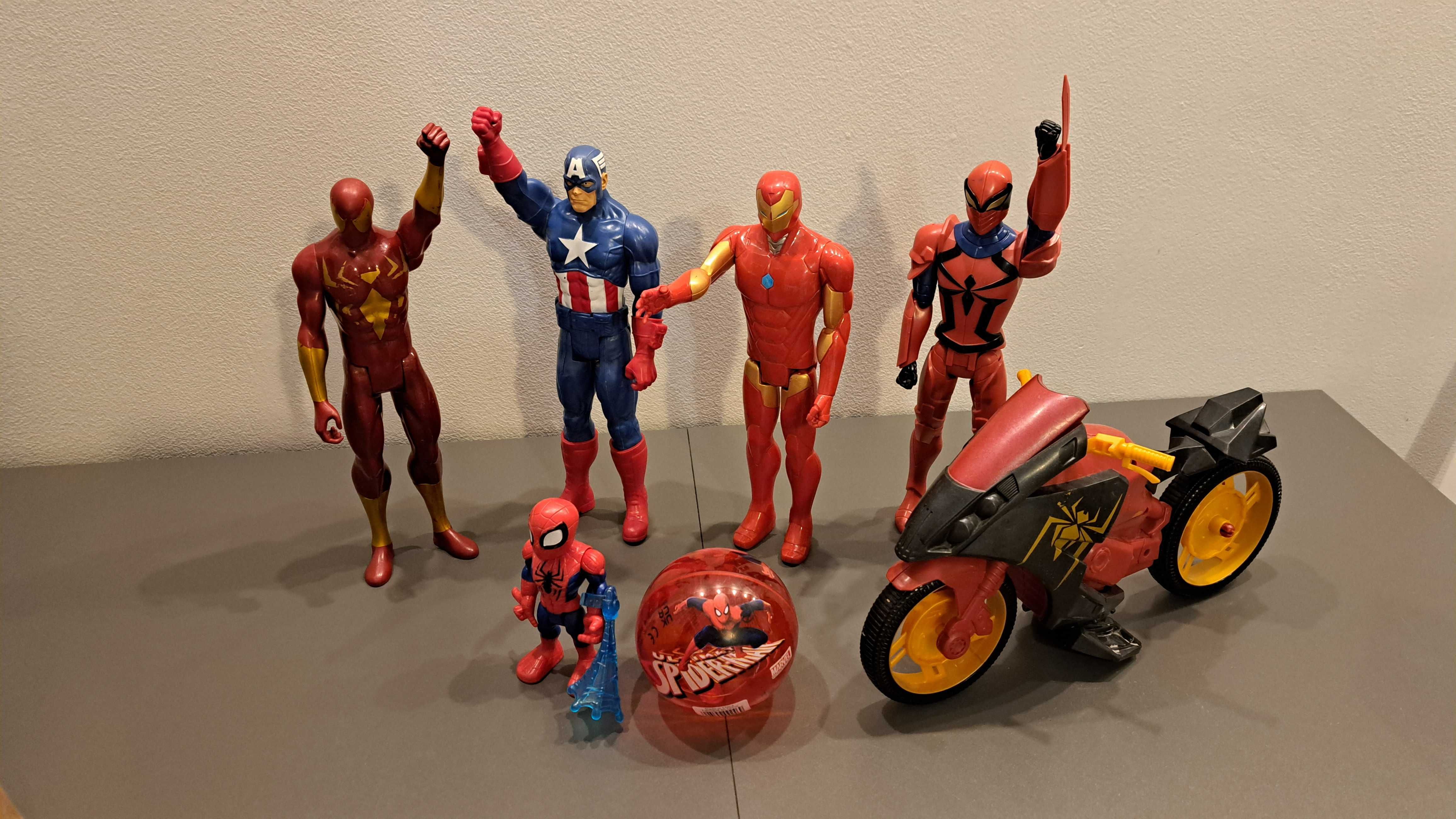 Kapitan Ameryka Iron Spiderman Marvel figurki motor