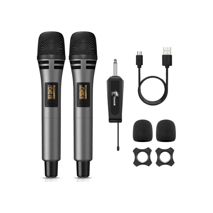 Tonor Tw320 Mikrofon Bezprzewodowy Uhf 2x Mic Karaoke Dj Wesela