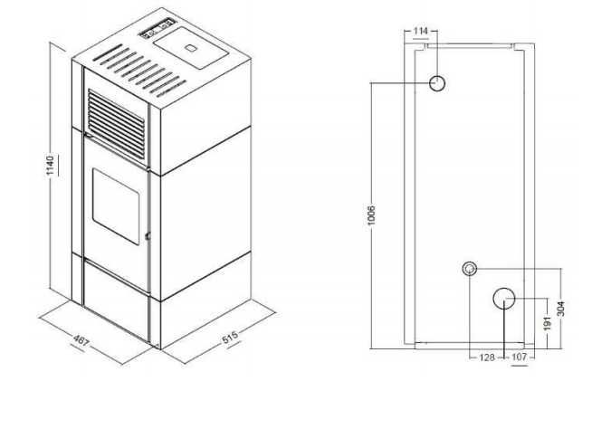 Piecyk kominek na pellet NIA 15kW -3 wentylatory DGP- MEGA Mocny 15kW