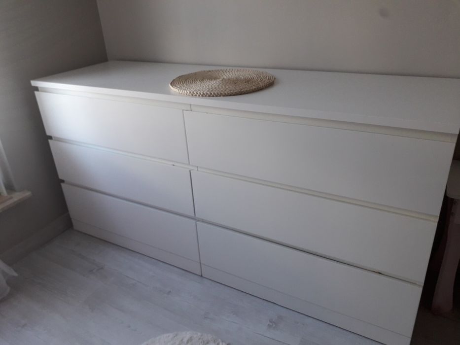IKEA MALM Komoda 6 szuflad biała