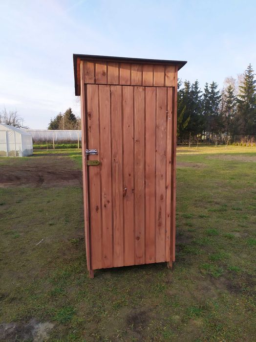 Narzędziownia drewniana skrytka domek schowek do narzędzi ogrodowy