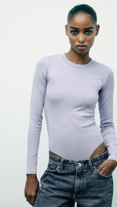 Zara базове боді , колір хакі,  лаванда , молоко, S,M, L