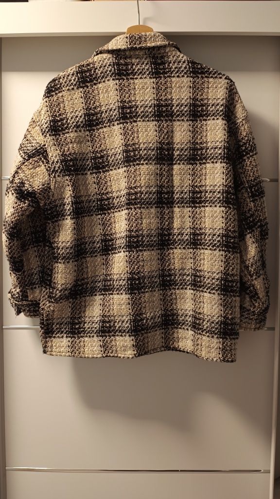 Kurtka koszulowa 70% bawełny szaket w kratę r. S Zara