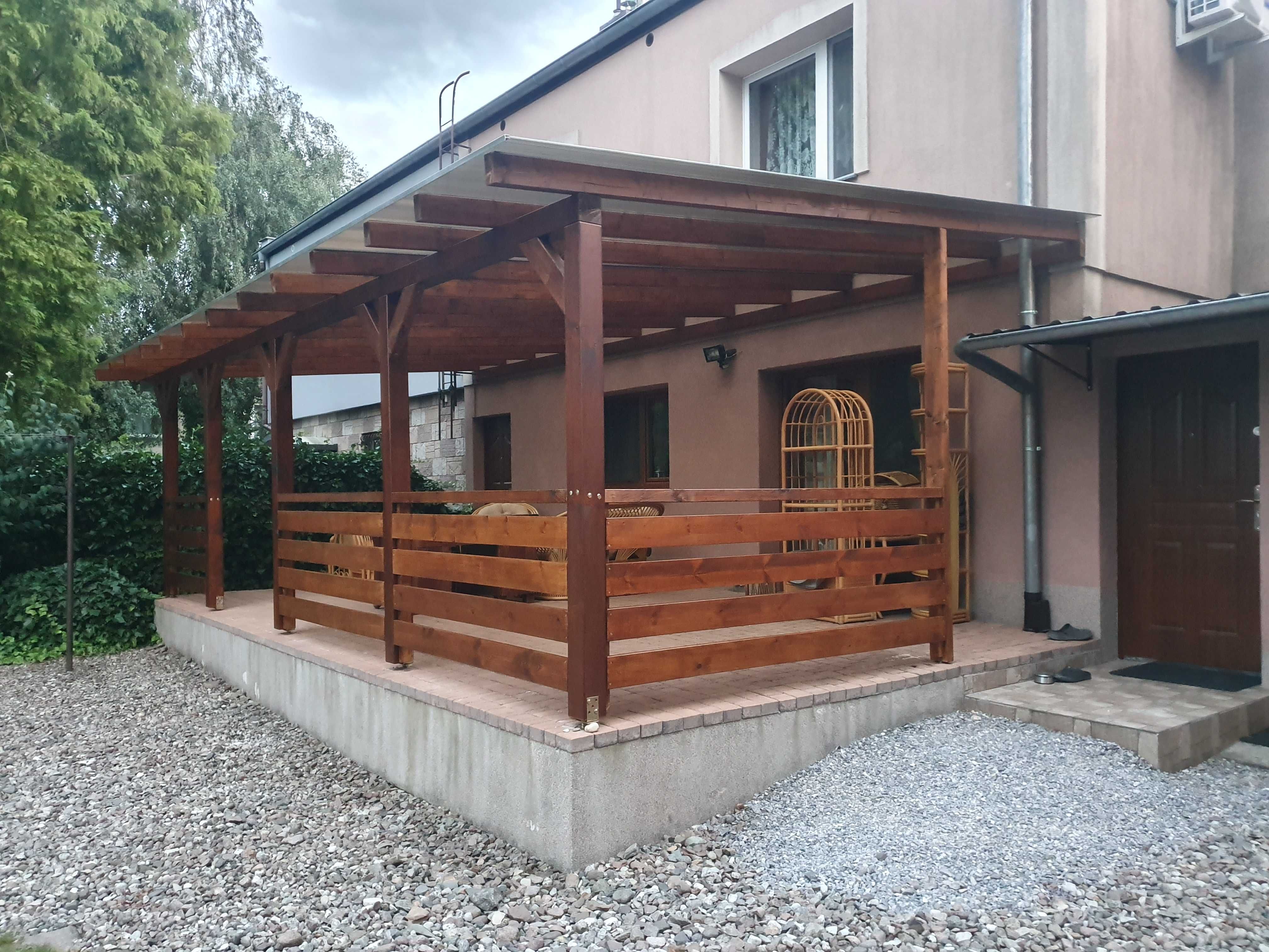 Zadaszenie tarasu,pergola tarasowa,dach,taras,poliwęglan,KVH,BSH