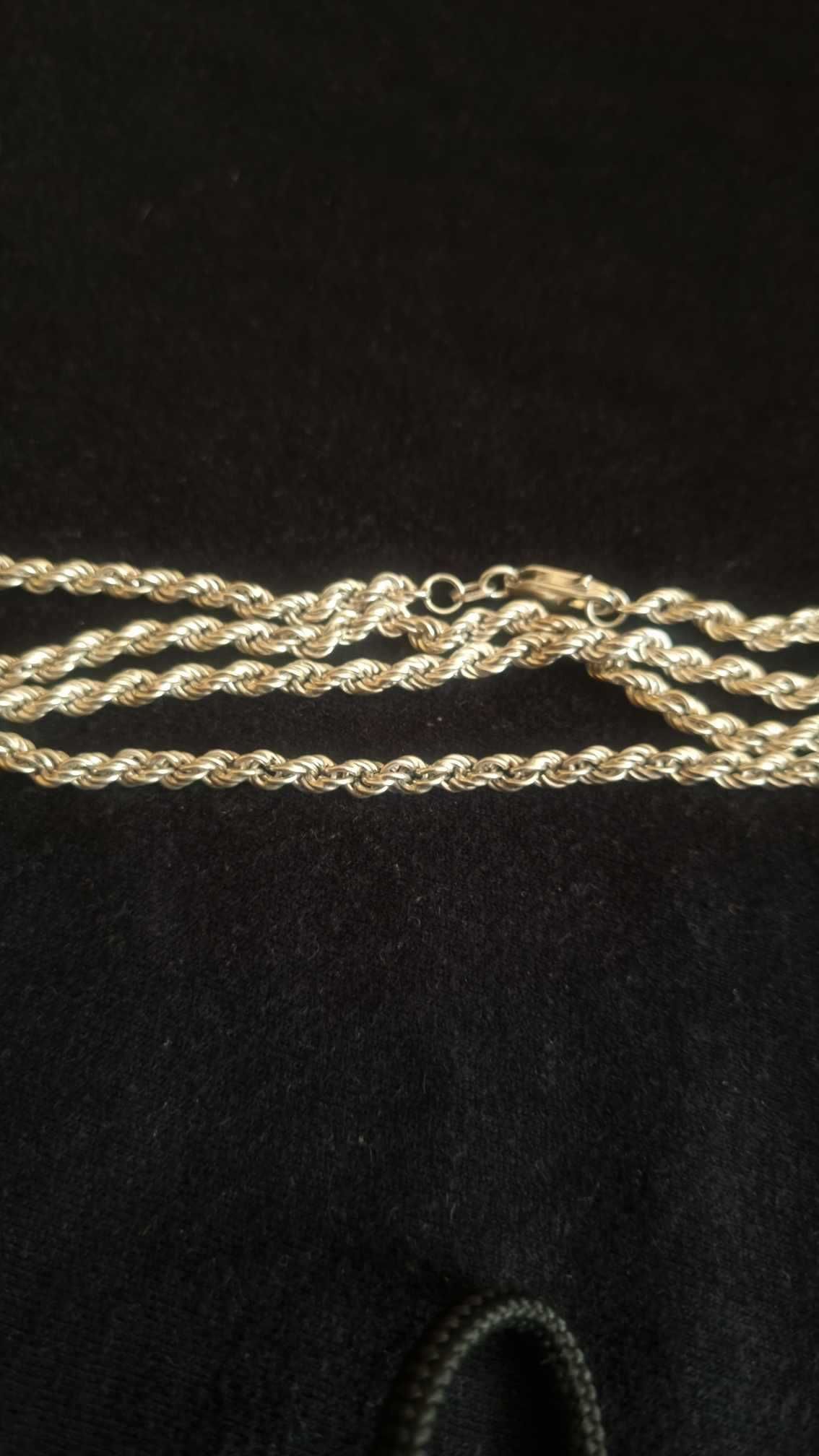 srebro 925 łańcuszek KORDEL kord korda 47cm 3mm 10g