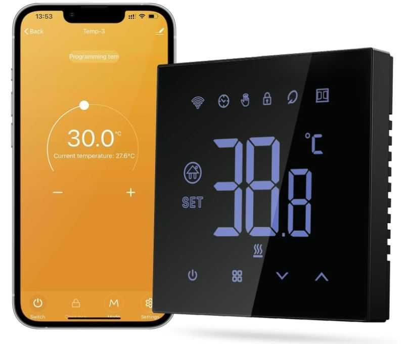 Inteligentny termostat Wifi MIUCDA WT410-WH-3A-B wodne ogrzewanie