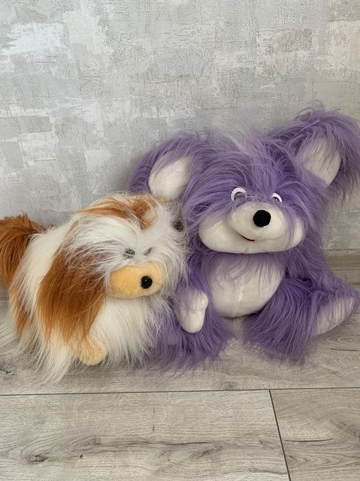 Мягкие игрушки мышка и собачка.